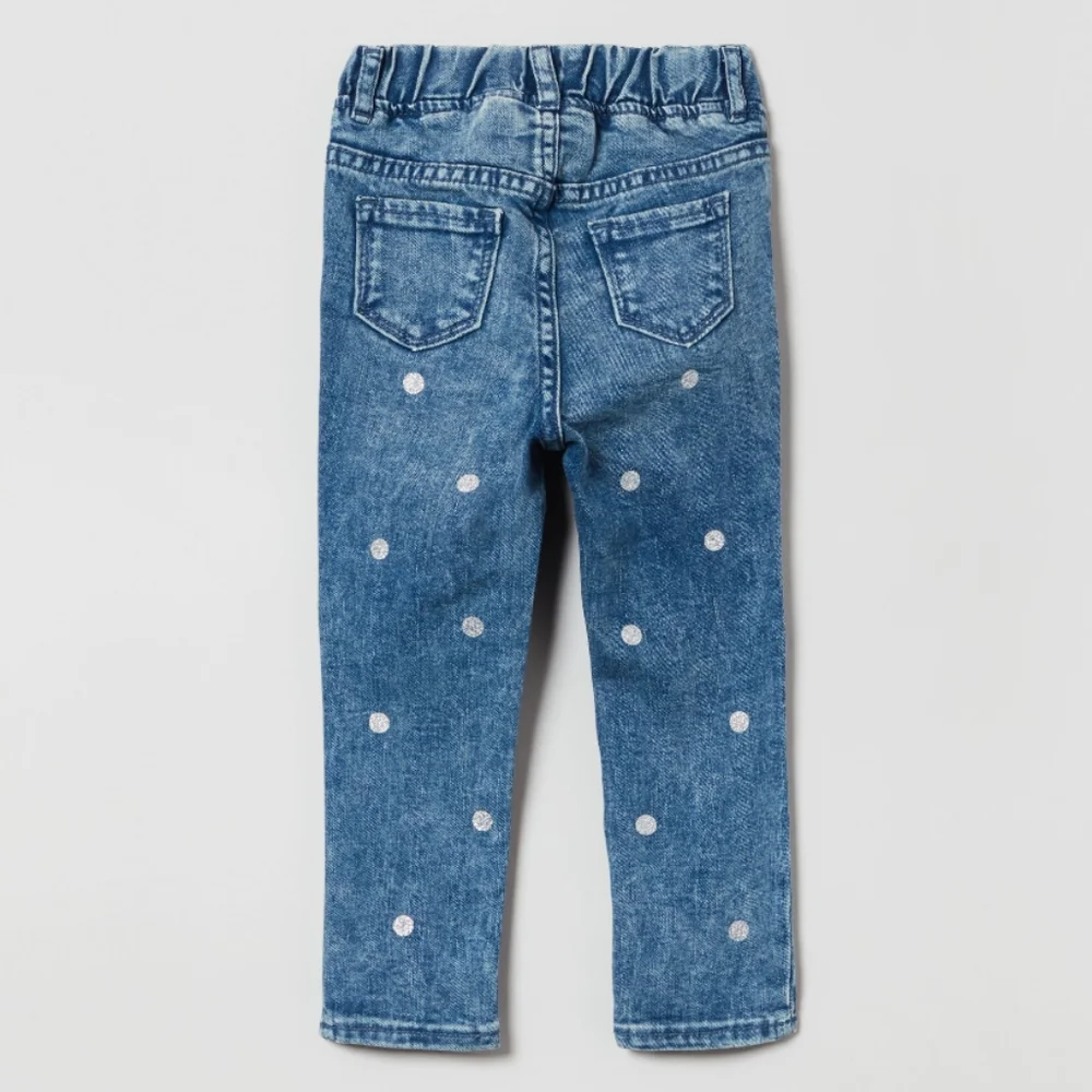Gap Baby Denim Stretch Jeggings Glitter Dot Size 2